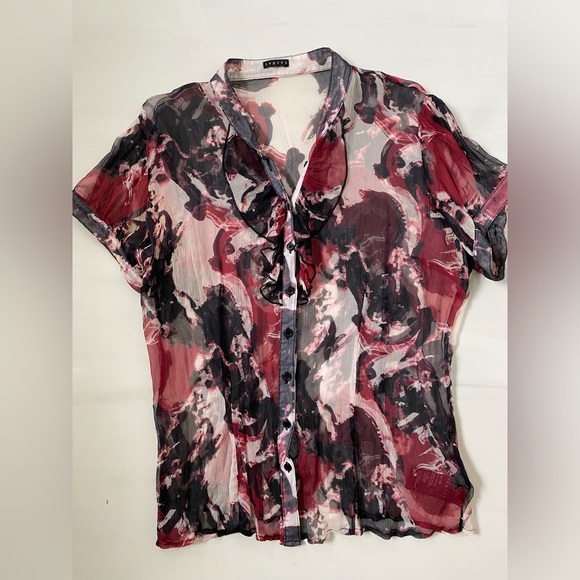 100% silk button up by ISPIRI - Picture 1 of 4